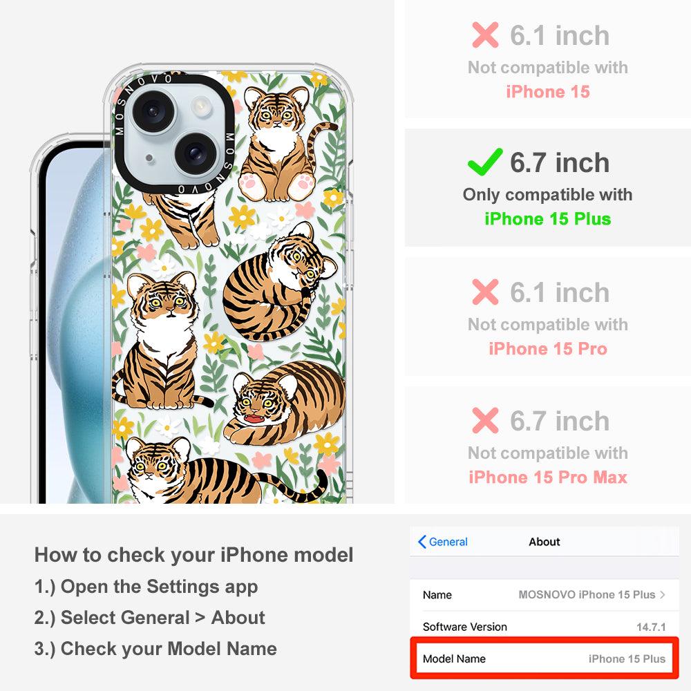 Cute Tiger Phone Case - iPhone 15 Plus Case - MOSNOVO