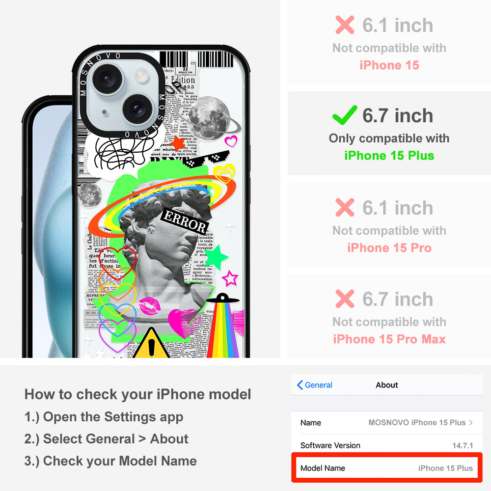 Error Statue Art Phone Case - iPhone 15 Plus Case - MOSNOVO