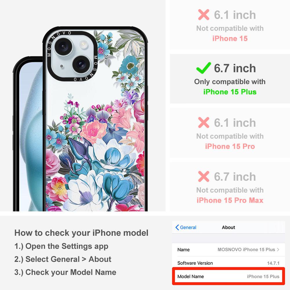Magnolia Flower Phone Case - iPhone 15 Plus Case - MOSNOVO