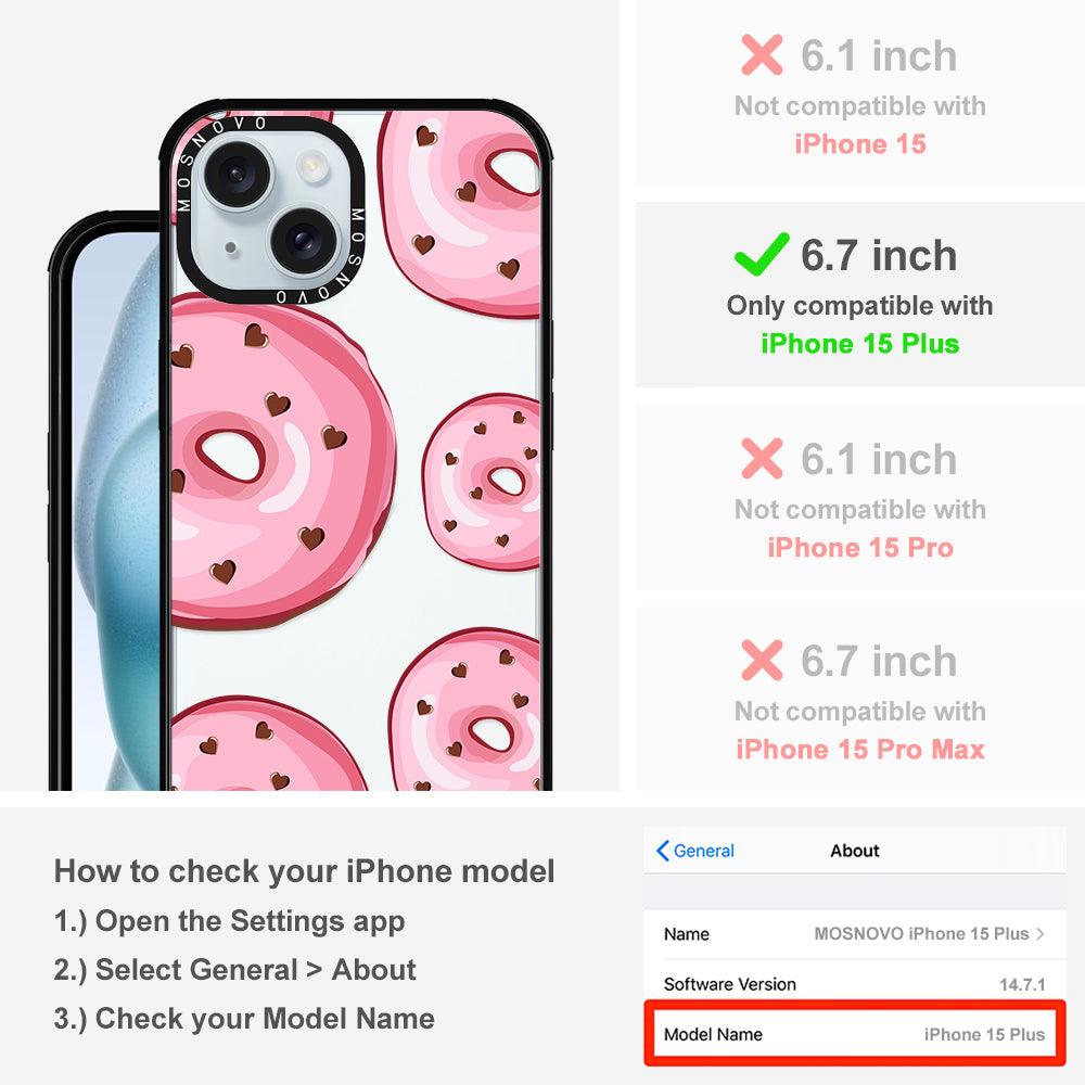 Pink Donuts Phone Case - iPhone 15 Plus Case - MOSNOVO