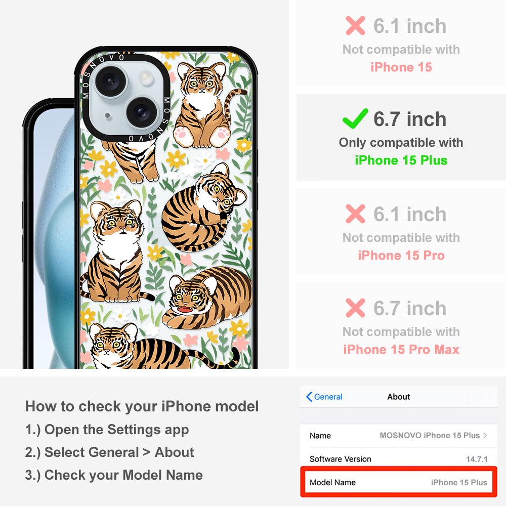 Cute Tiger Phone Case - iPhone 15 Plus Case - MOSNOVO