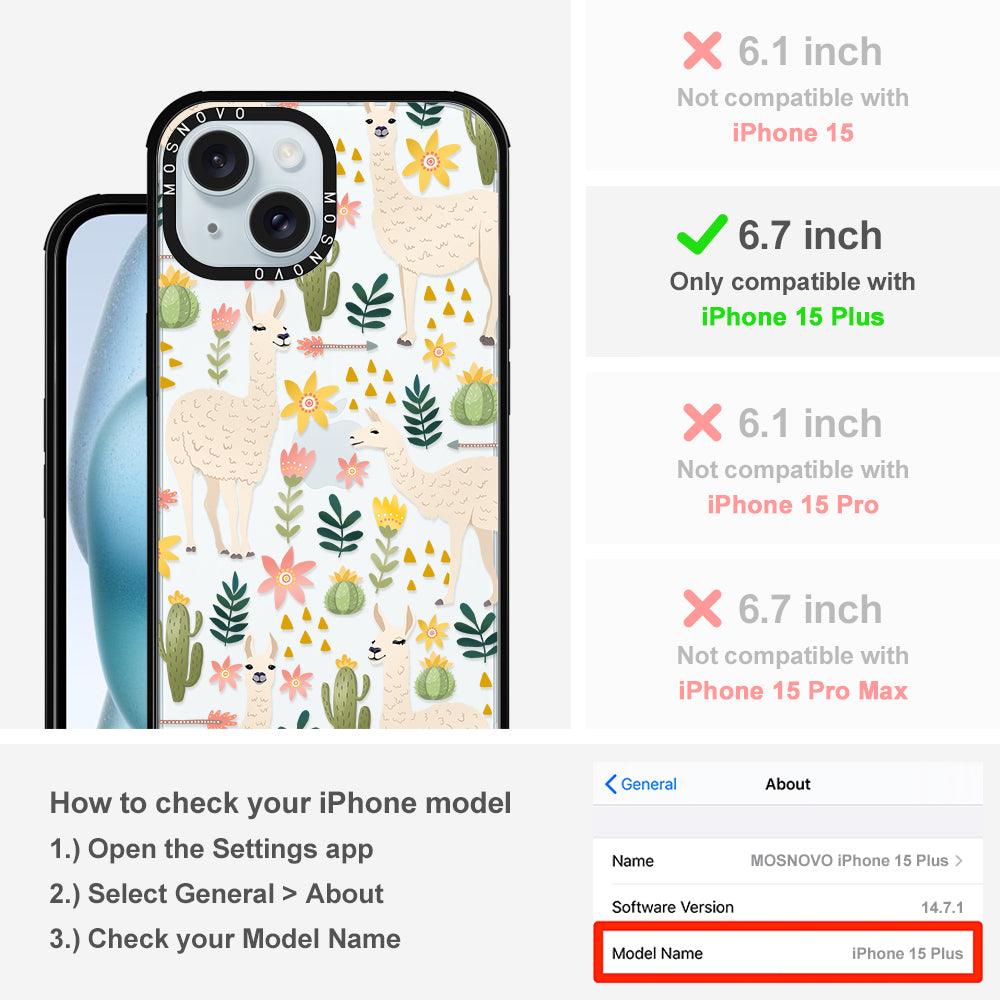 Desert Llama Phone Case - iPhone 15 Plus Case - MOSNOVO