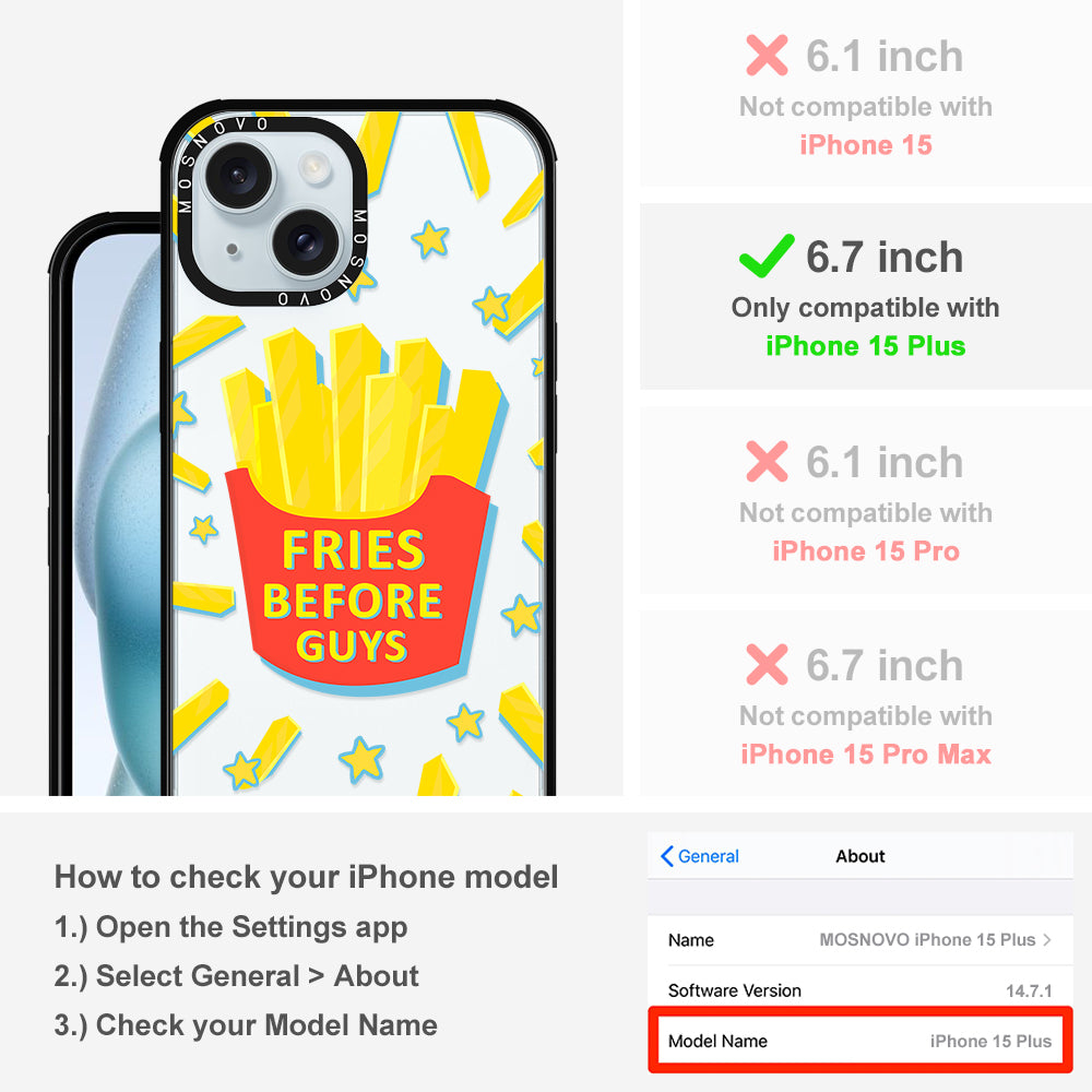 Fries Before Guys Phone Case - iPhone 15 Plus Case - MOSNOVO