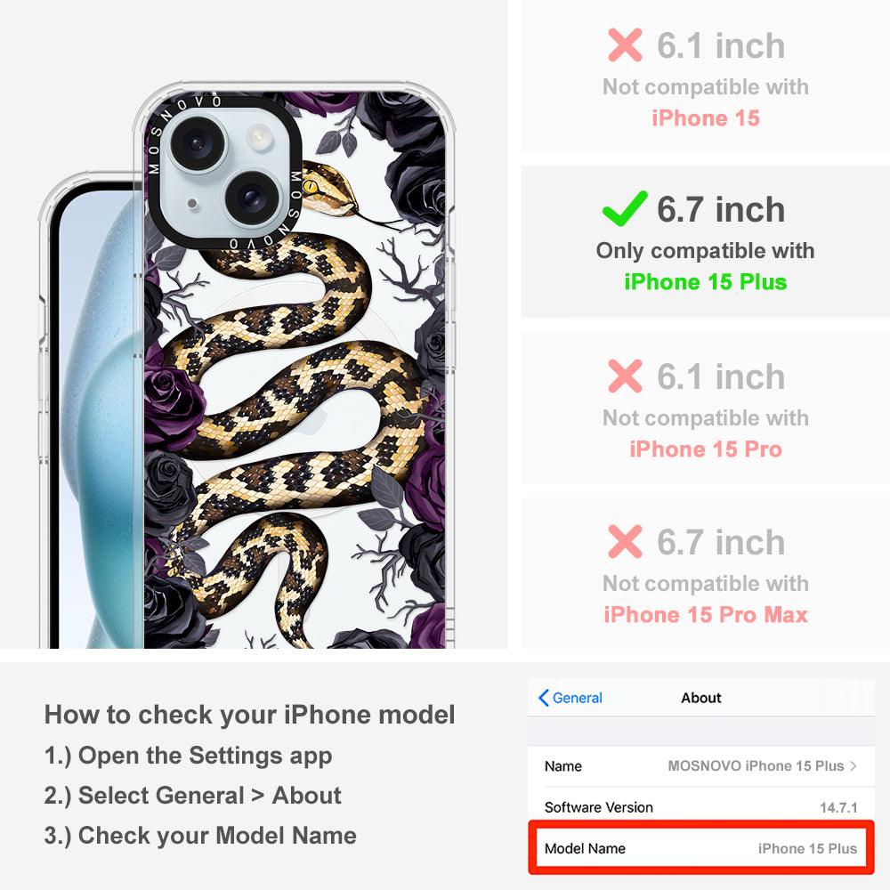 Secret Snake Garden Phone Case - iPhone 15 Plus Case - MOSNOVO