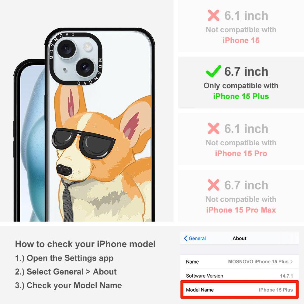 Fluffy Corgi Phone Case - iPhone 15 Plus Case - MOSNOVO