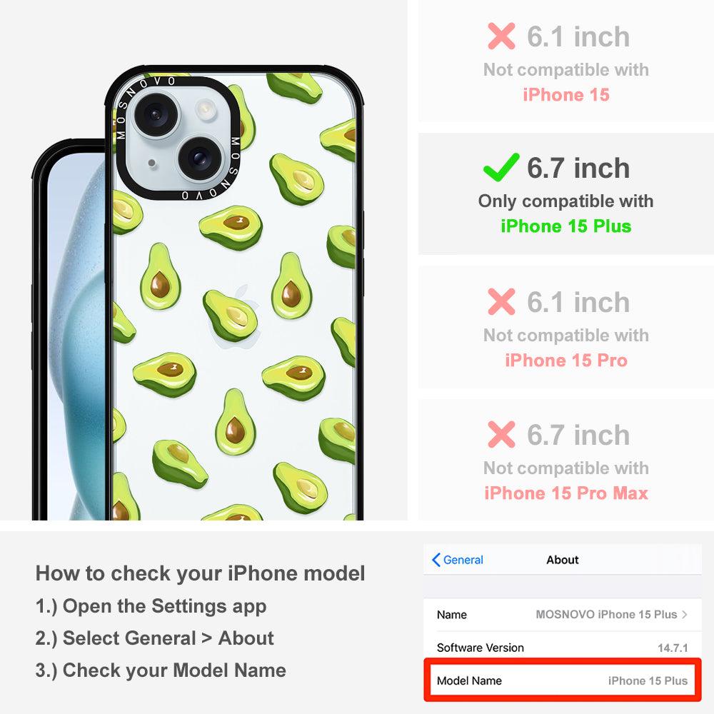 Fleshy Avocado Phone Case - iPhone 15 Plus Case - MOSNOVO