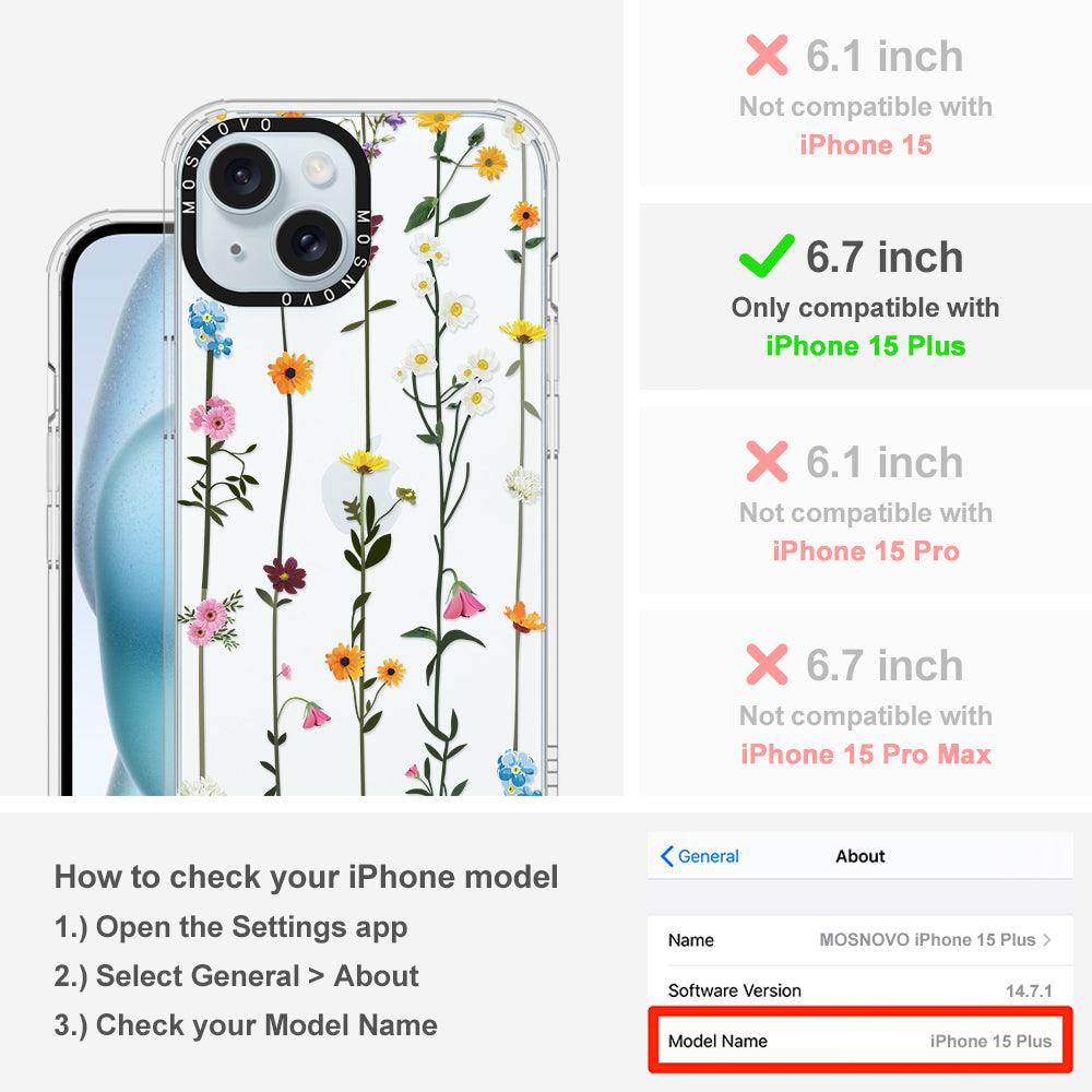 Wildflowers Phone Case - iPhone 15 Plus Case - MOSNOVO