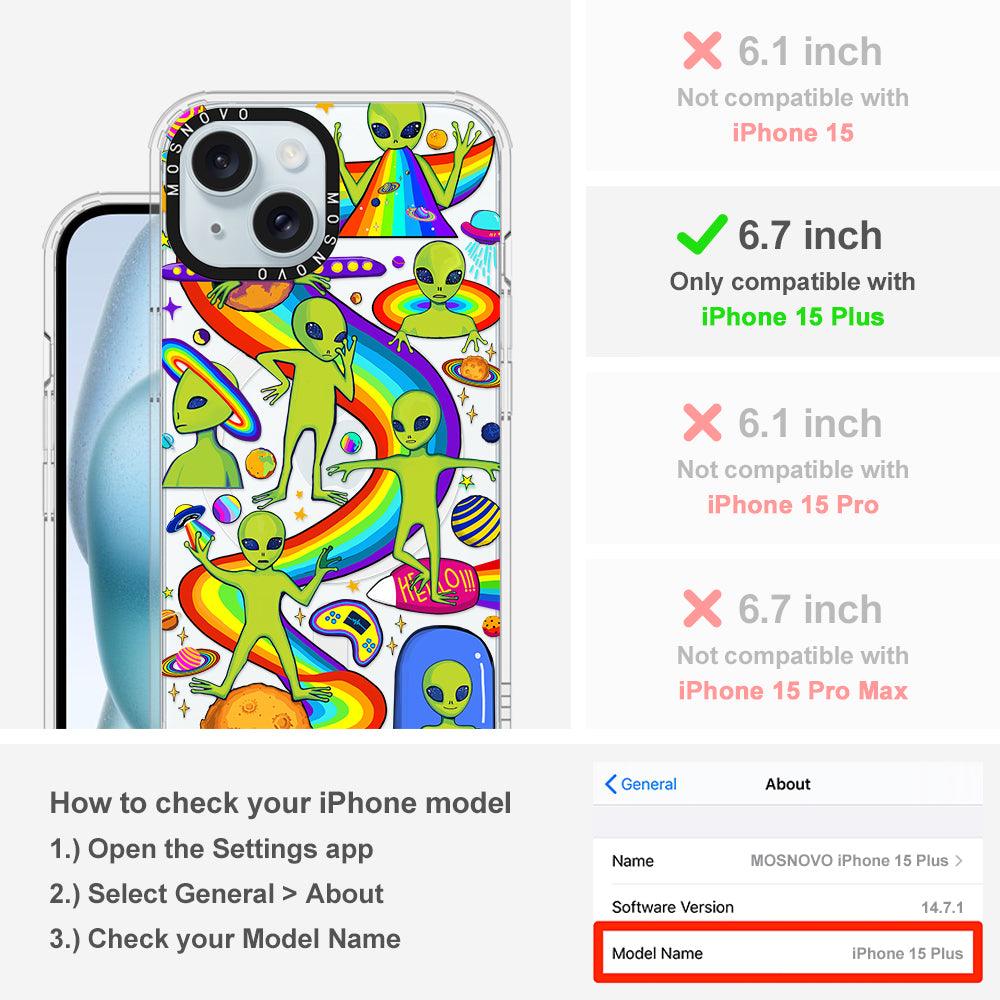 Funny Alien Phone Case - iPhone 15 Plus Case - MOSNOVO