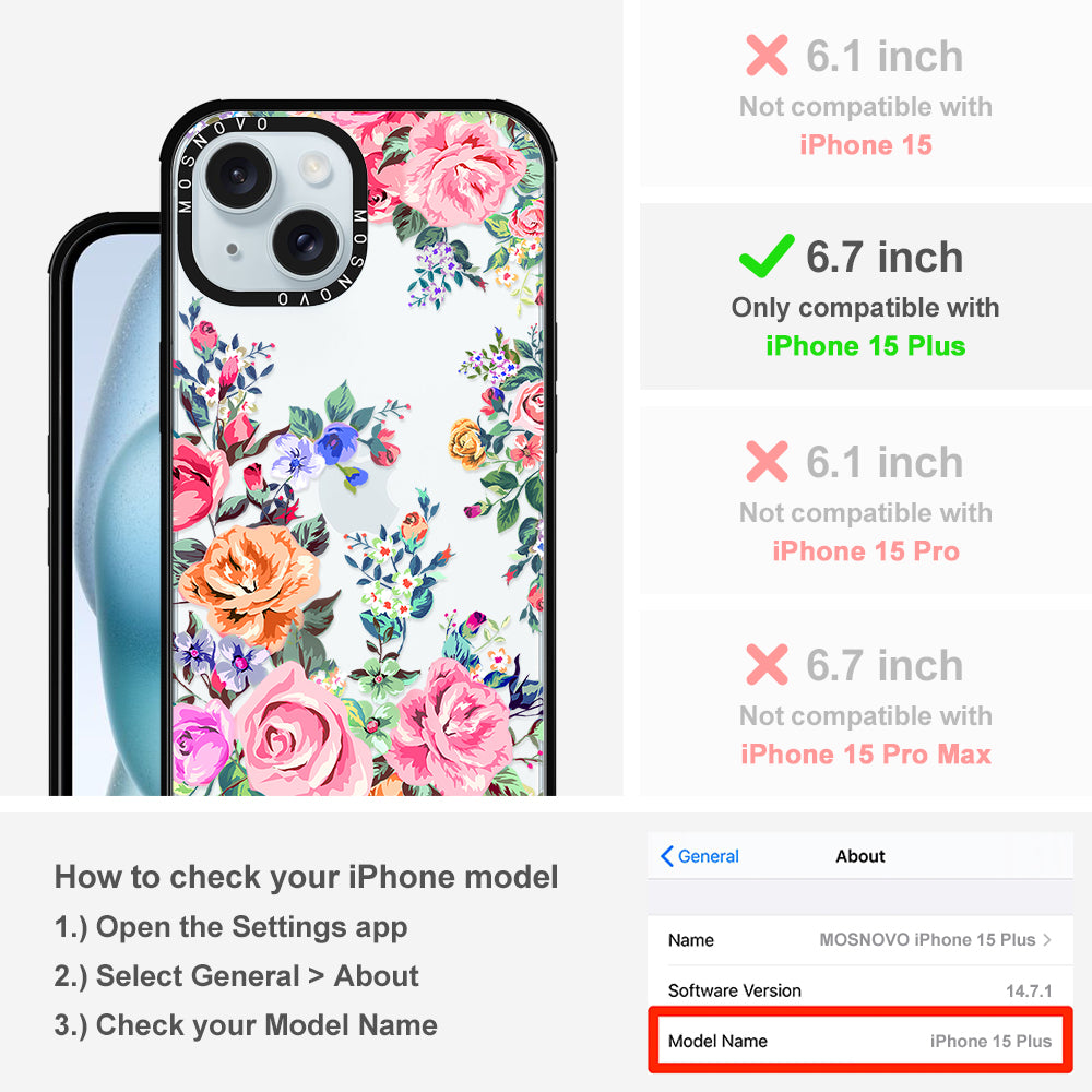 Flower Garden Phone Case - iPhone 15 Plus Case - MOSNOVO