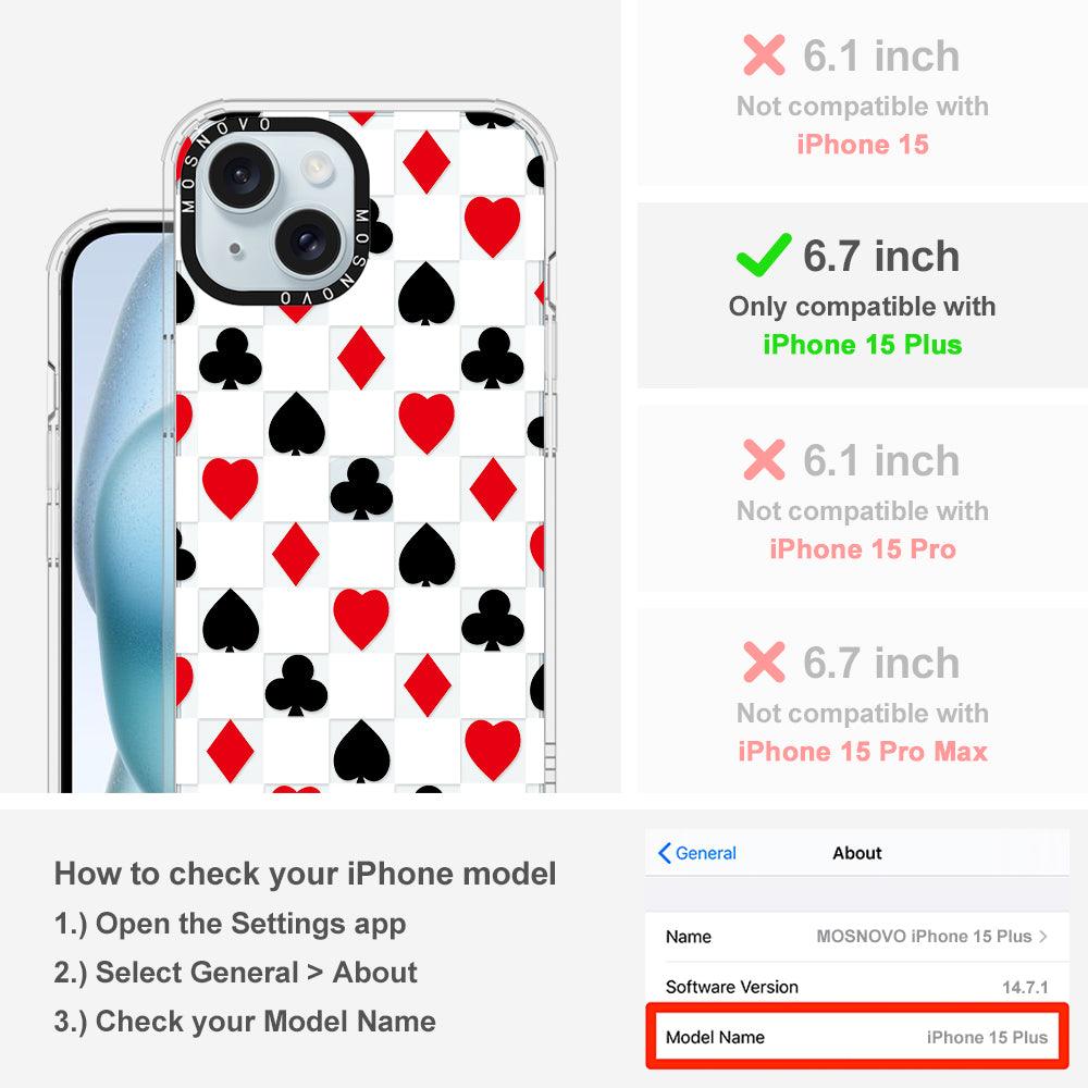 Checker Poker Phone Case - iPhone 15 Plus Case - MOSNOVO