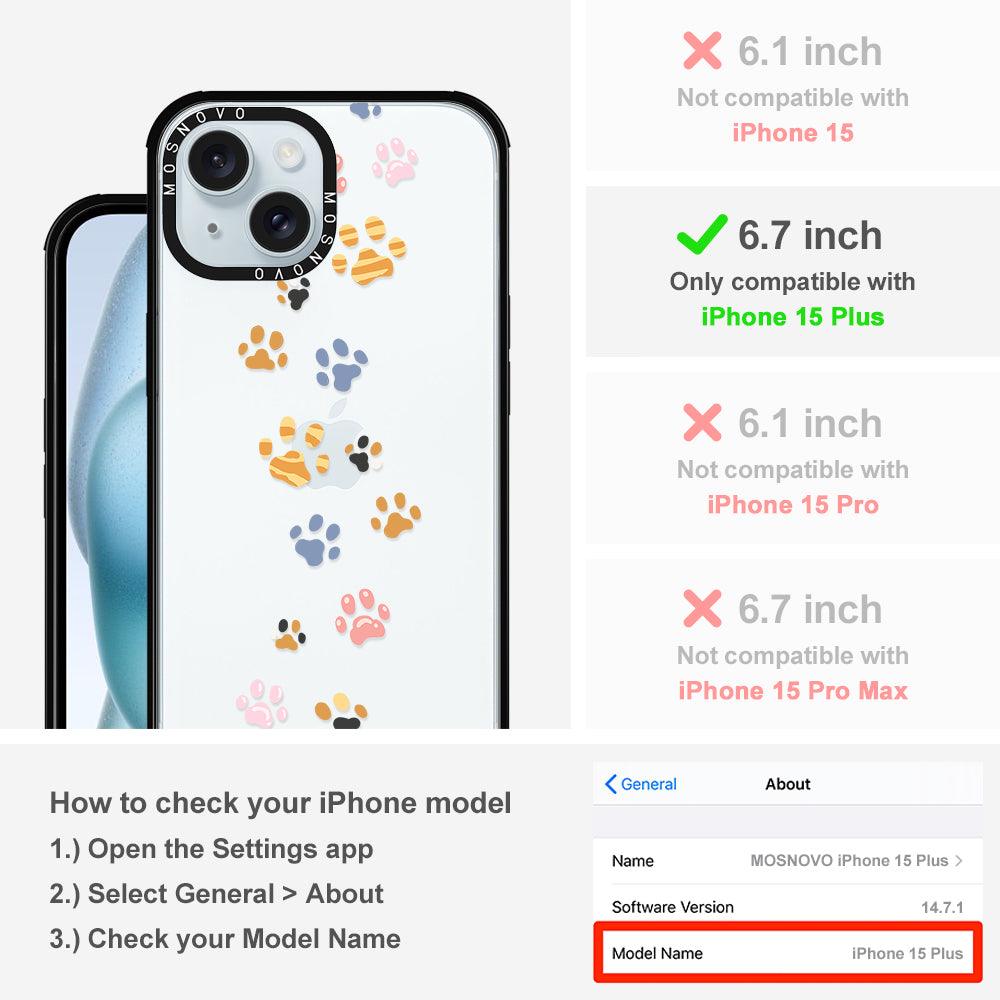 Colorful Paw Phone Case - iPhone 15 Plus Case - MOSNOVO