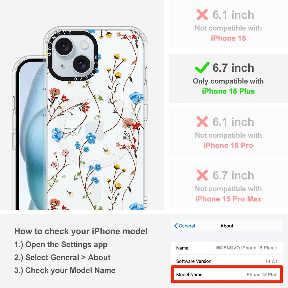 Wildflowers Phone Case - iPhone 15 Plus Case - MOSNOVO