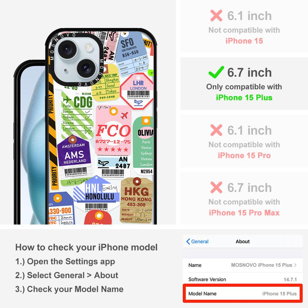 Ticket Label Phone Case - iPhone 15 Plus Case - MOSNOVO