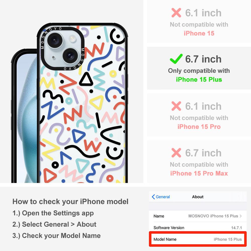 Doodle Art Phone Case - iPhone 15 Plus Case - MOSNOVO