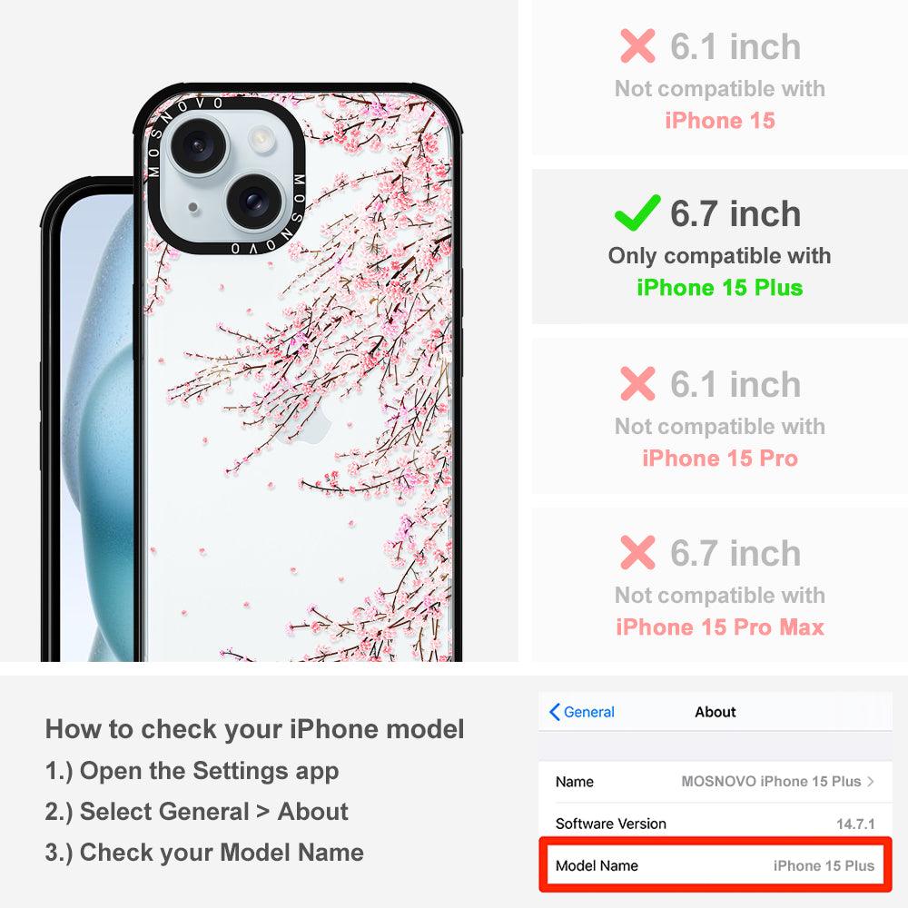 Cherry Blossom Phone Case - iPhone 15 Plus Case - MOSNOVO
