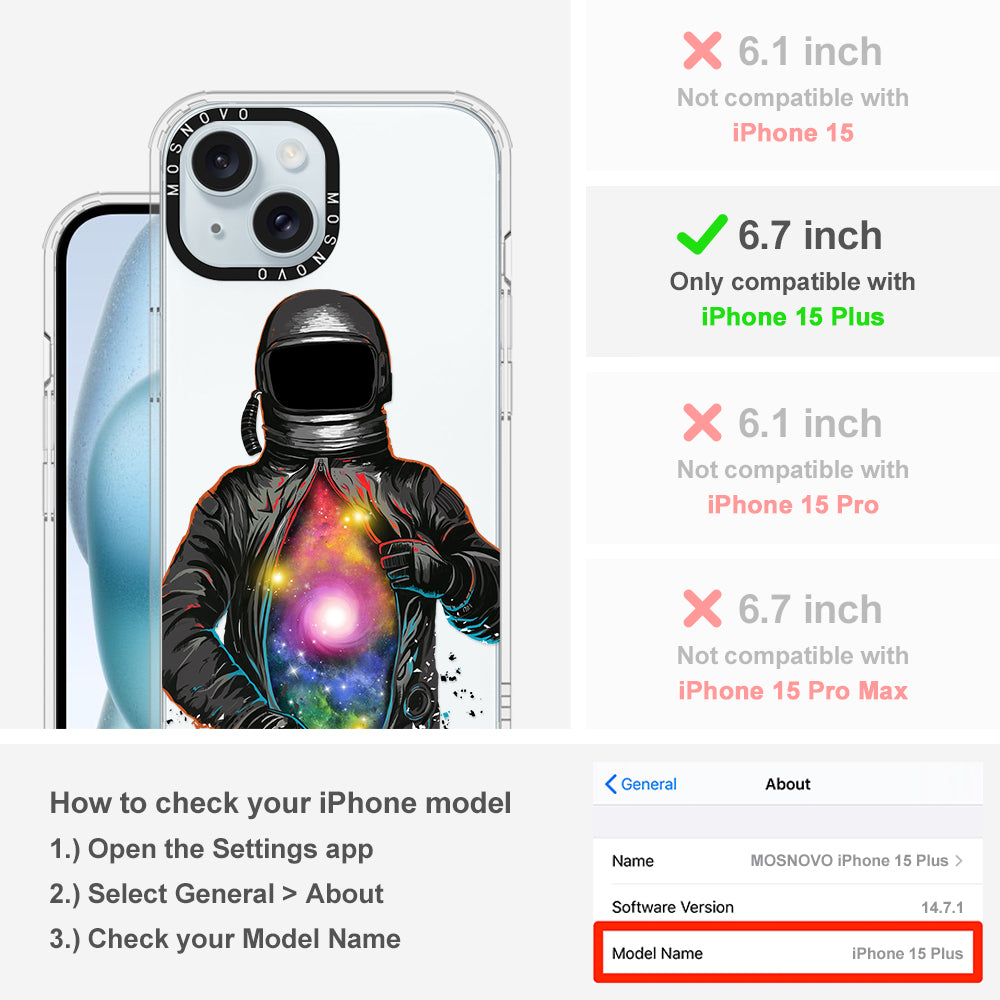 Mystery Astronaut Phone Case - iPhone 15 Plus Case - MOSNOVO