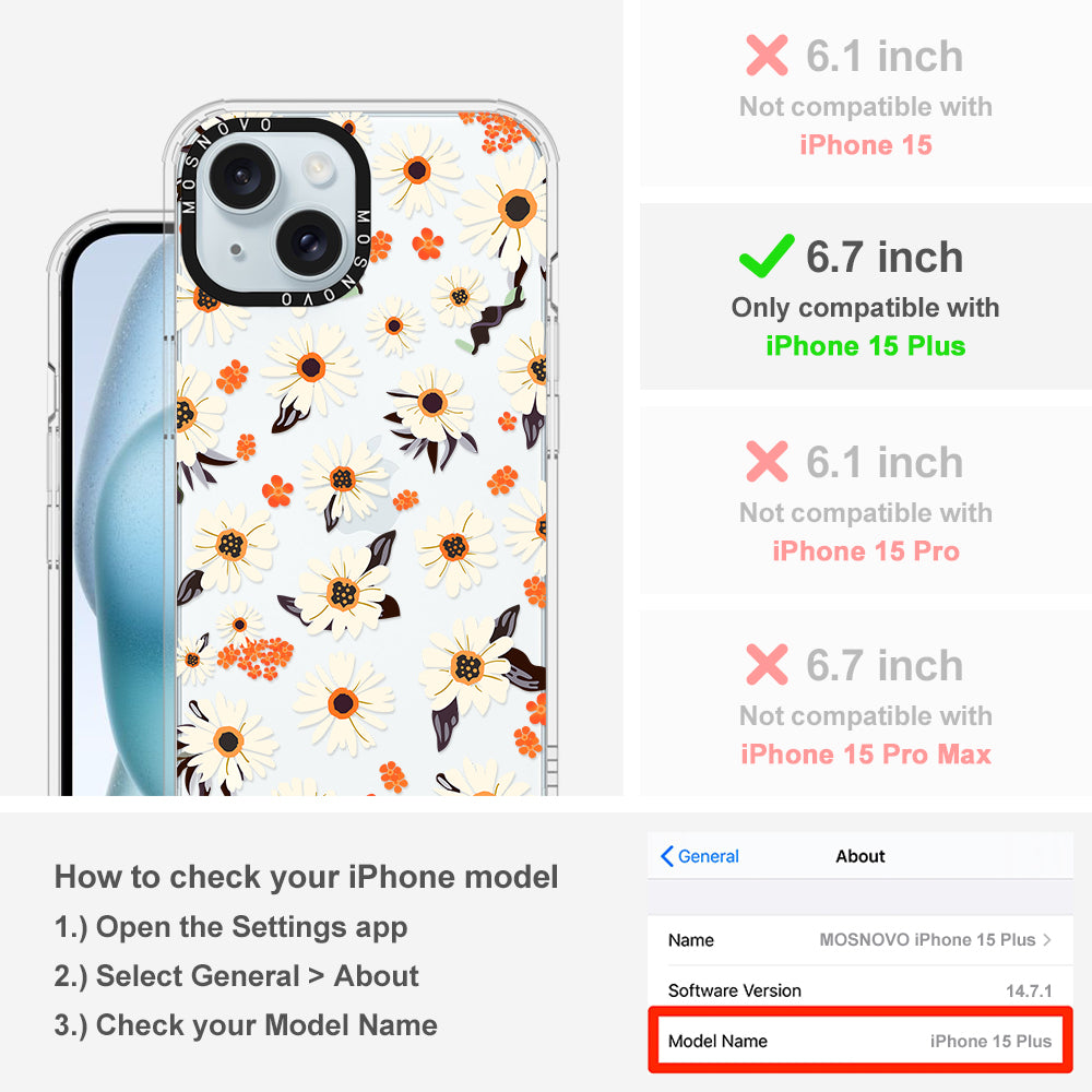 Spring Daisy Phone Case - iPhone 15 Plus Case - MOSNOVO