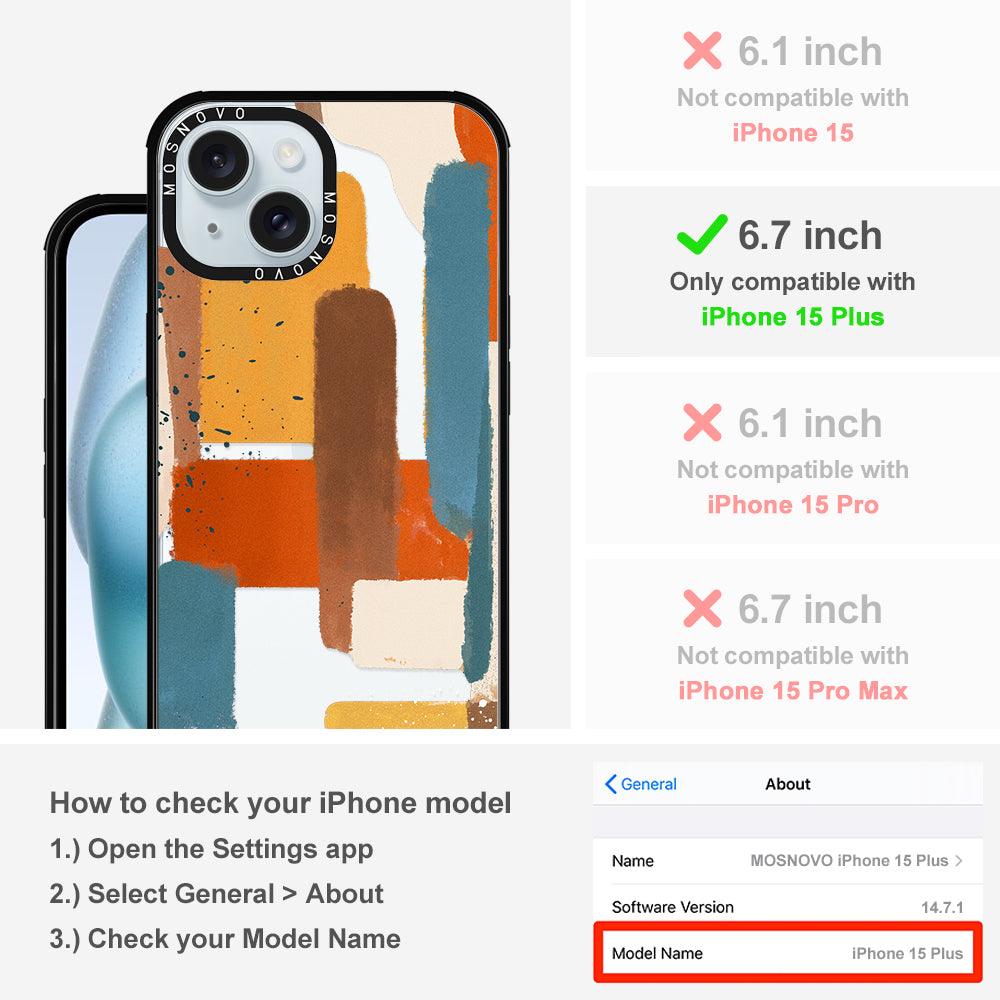 Modern Abstract Artwork Phone Case - iPhone 15 Plus Case - MOSNOVO