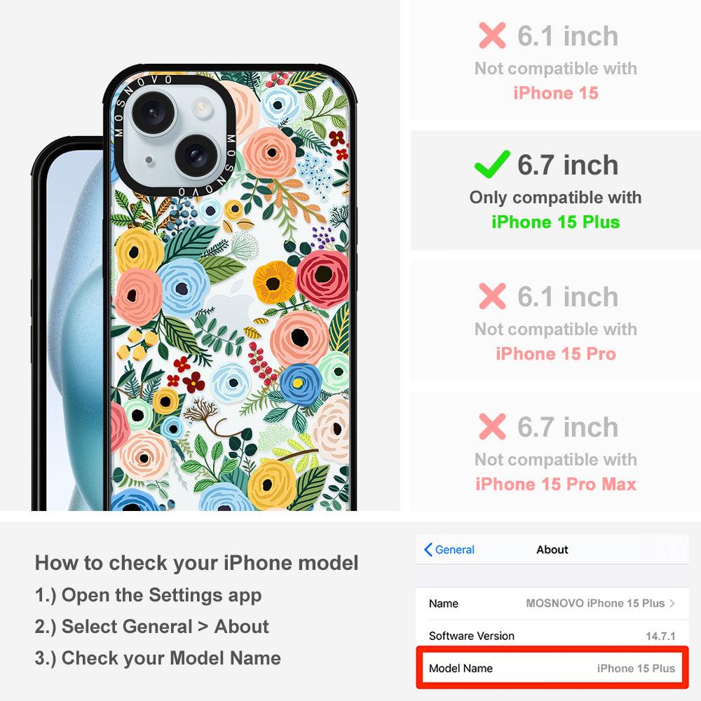 Pastel Perfection Flower Phone Case - iPhone 15 Plus Case - MOSNOVO