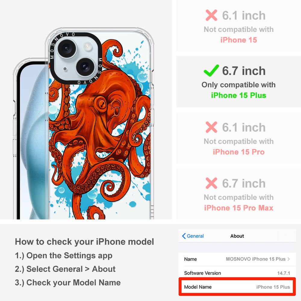 Octupus Phone Case - iPhone 15 Plus Case - MOSNOVO