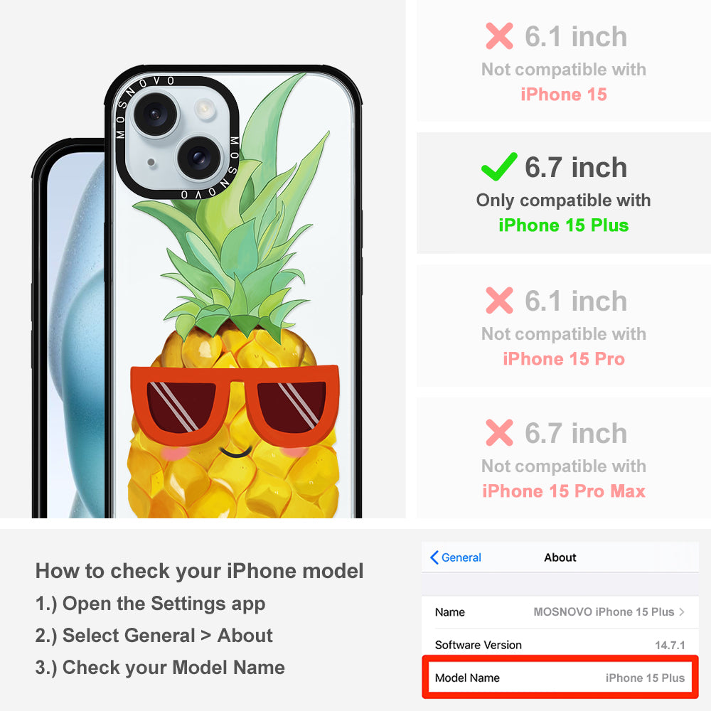 Cool Pineapple Phone Case - iPhone 15 Plus Case - MOSNOVO