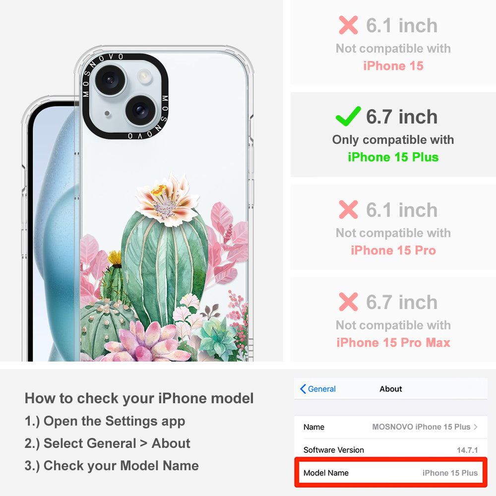Cactaceae Phone Case - iPhone 15 Plus Case - MOSNOVO