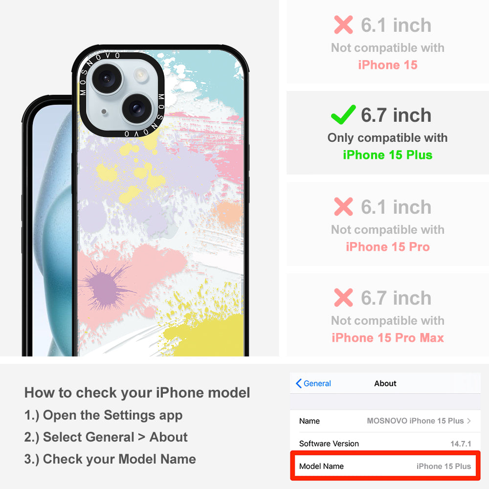 Splash Paint Phone Case - iPhone 15 Plus Case - MOSNOVO