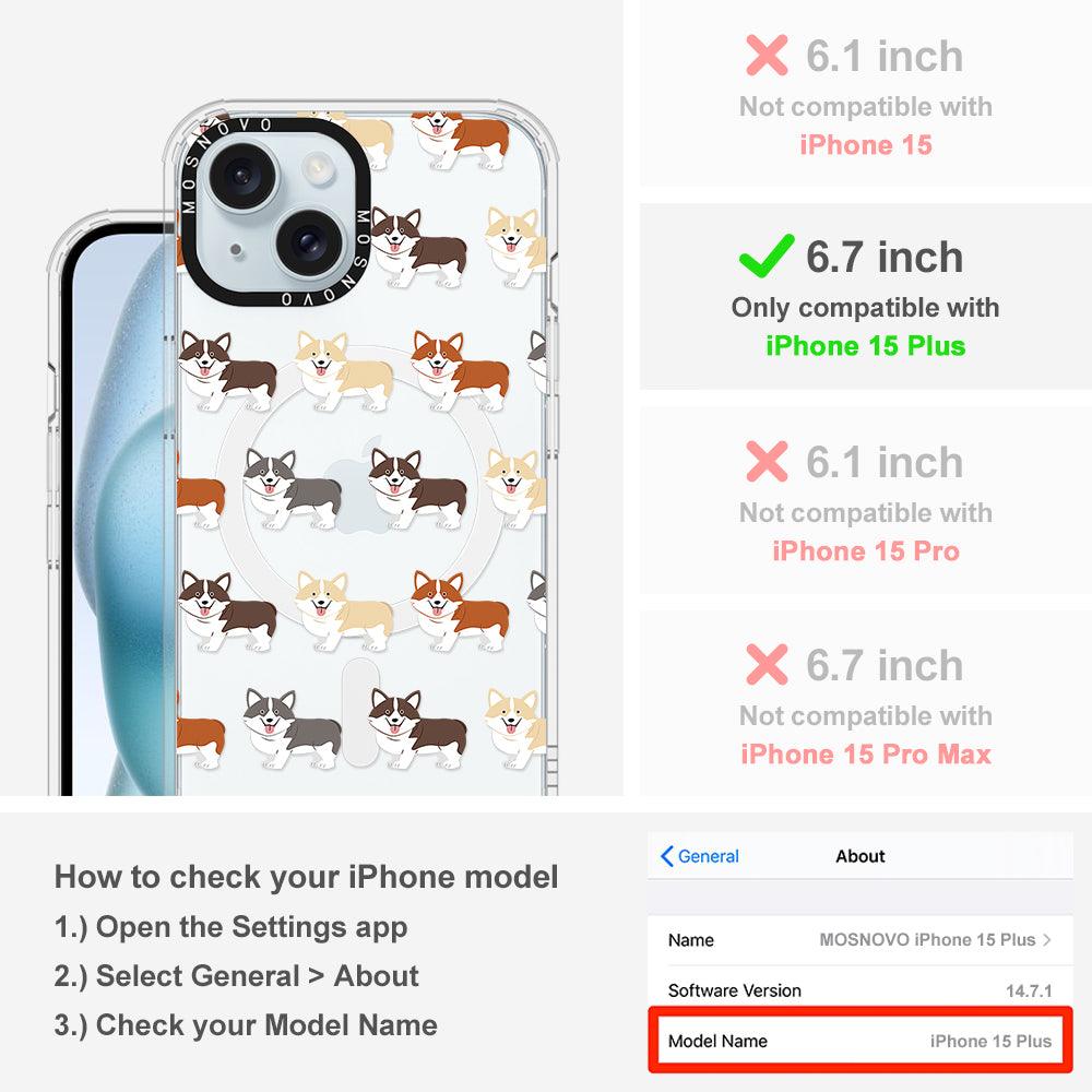 Cute Corgi Phone Case - iPhone 15 Plus Case - MOSNOVO