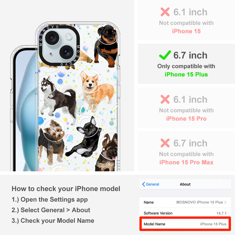 Space Dog Phone Case - iPhone 15 Plus Case - MOSNOVO