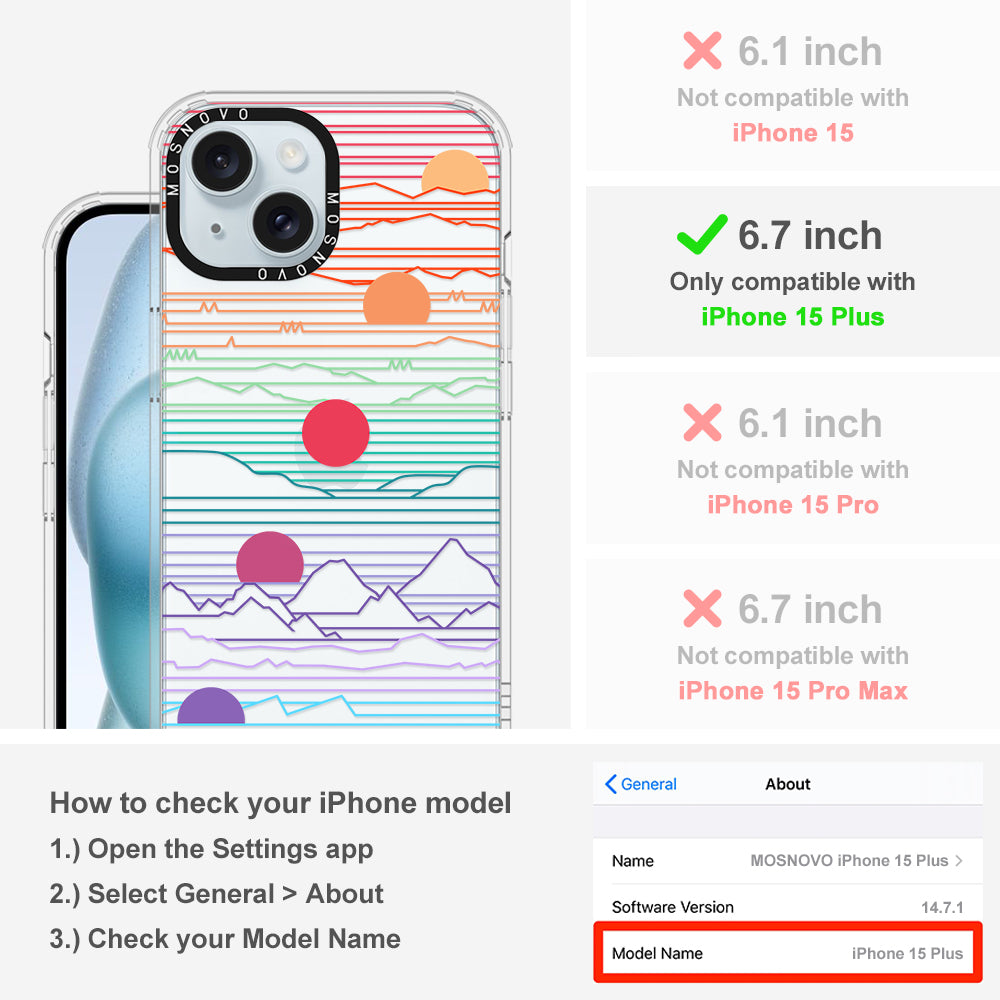 Sunset Phone Case - iPhone 15 Plus Case - MOSNOVO