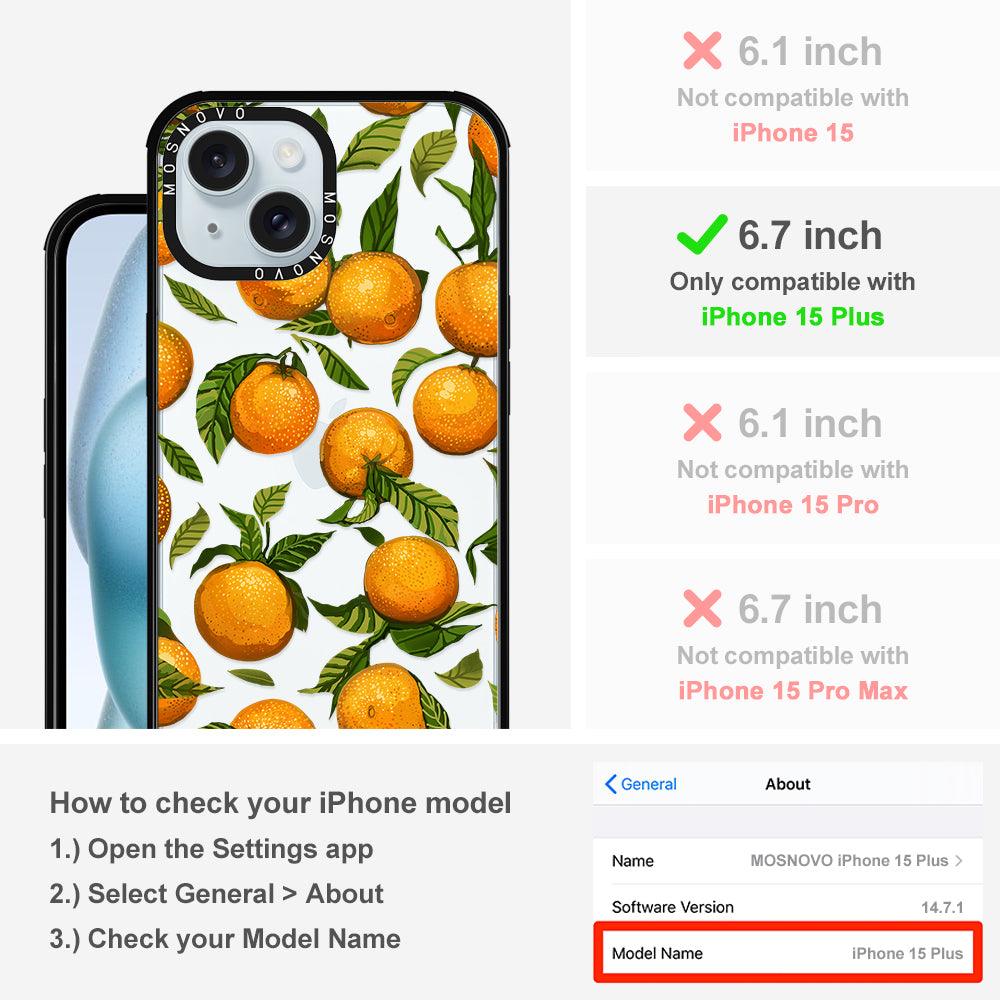 Tangerine Phone Case - iPhone 15 Plus Case - MOSNOVO