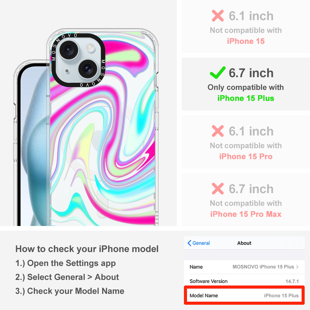 Psychedelic Swirls Phone Case - iPhone 15 Plus Case - MOSNOVO