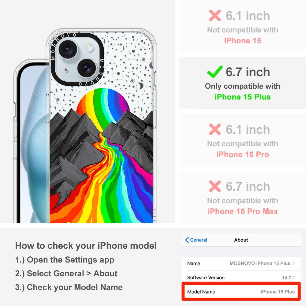 Rainbow Landscape Phone Case - iPhone 15 Plus Case - MOSNOVO