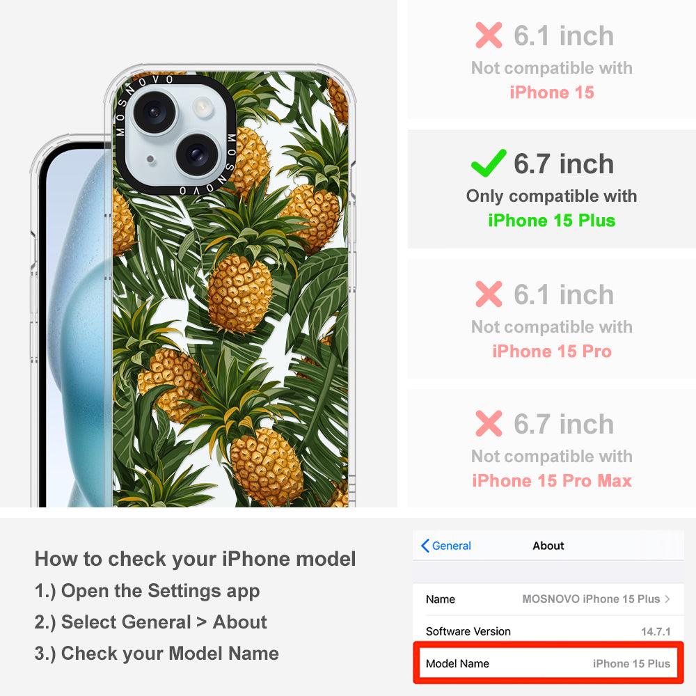 Pineapple Botany Phone Case - iPhone 15 Plus Case - MOSNOVO