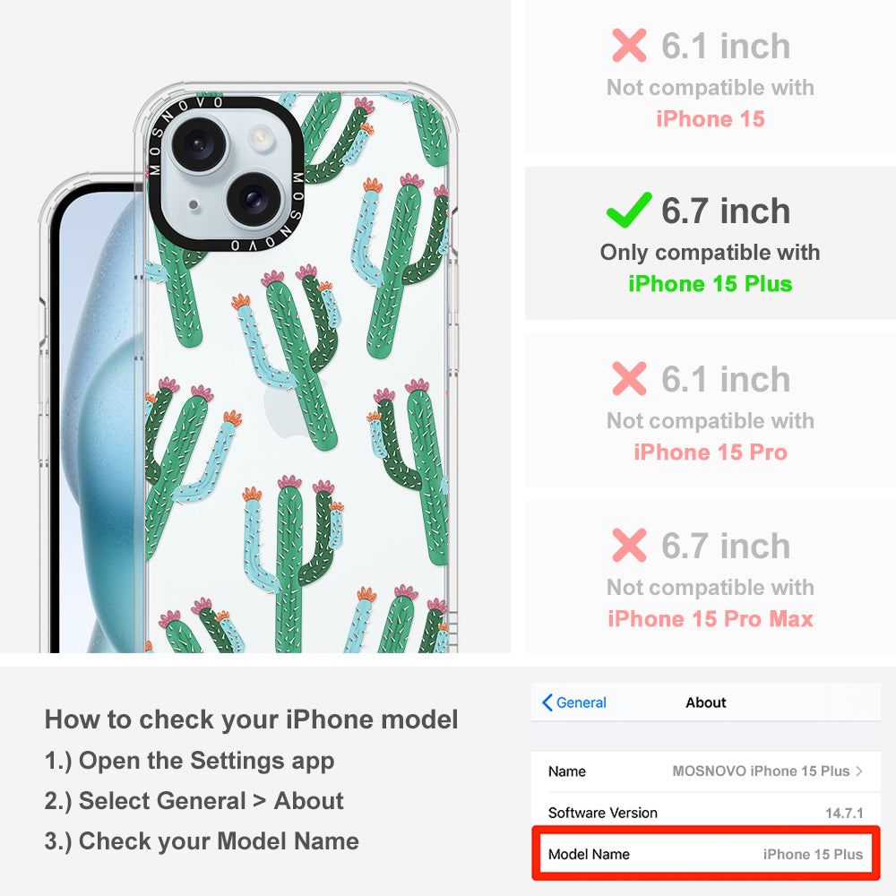 Cactus Phone Case - iPhone 15 Plus Case - MOSNOVO