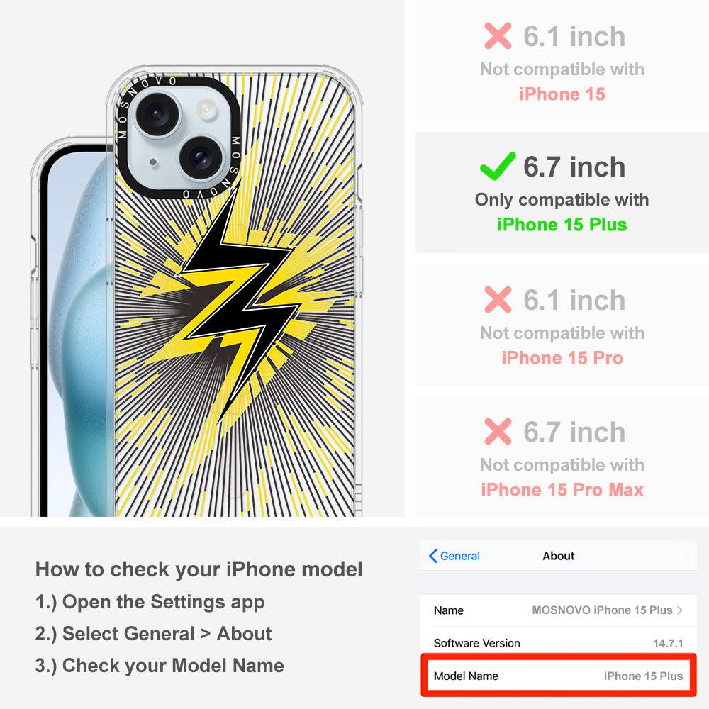 Lightning Bolt Phone Case - iPhone 15 Plus Case - MOSNOVO