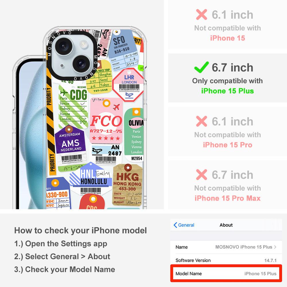 Ticket Label Phone Case - iPhone 15 Plus Case - MOSNOVO