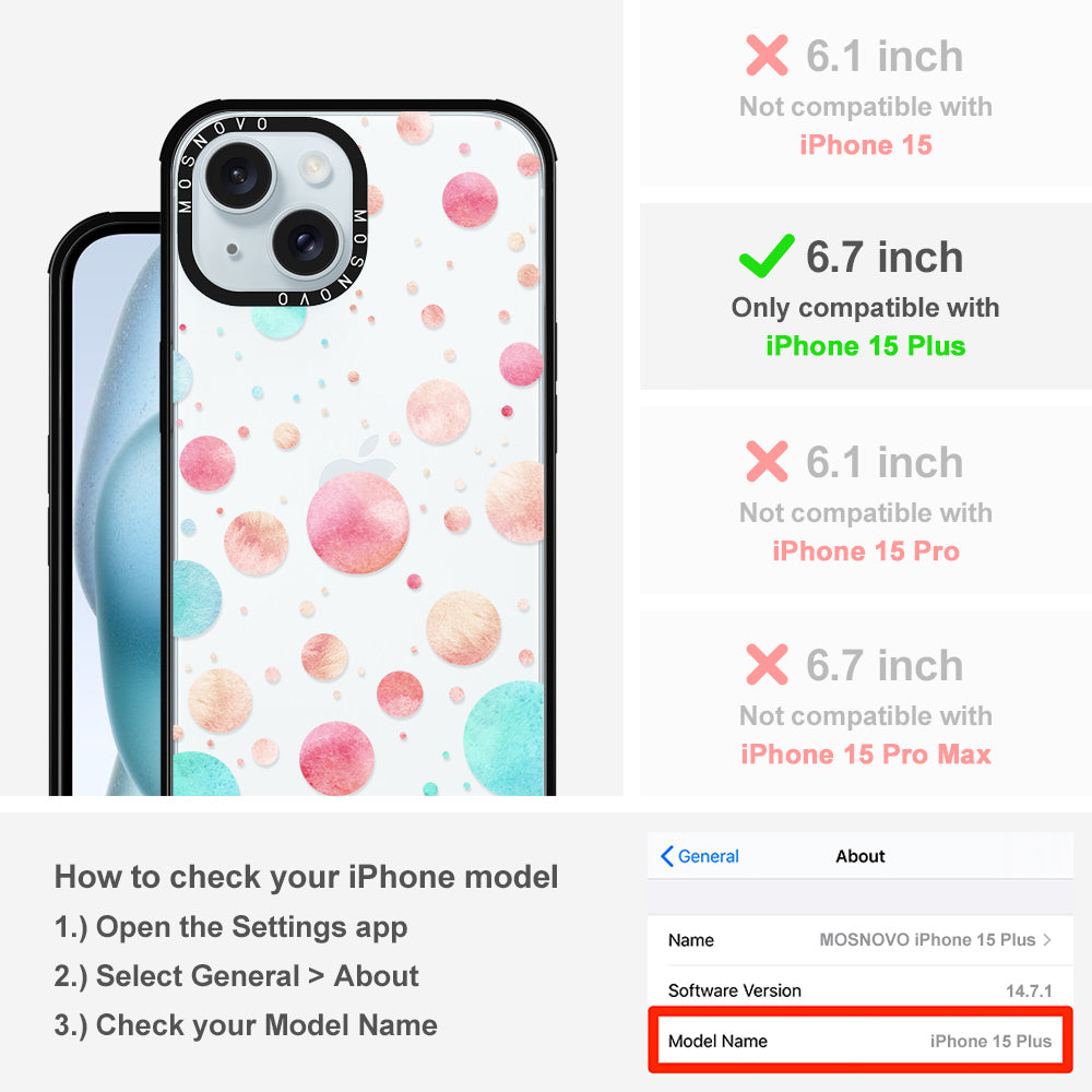 Colorful Bubbles Phone Case - iPhone 15 Plus Case - MOSNOVO