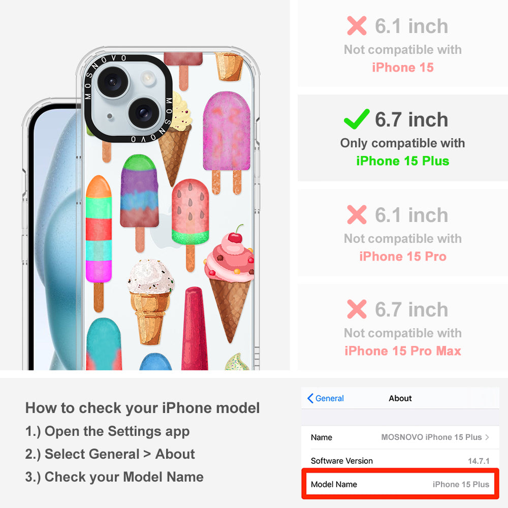 Ice Cream Phone Case - iPhone 15 Plus Case - MOSNOVO