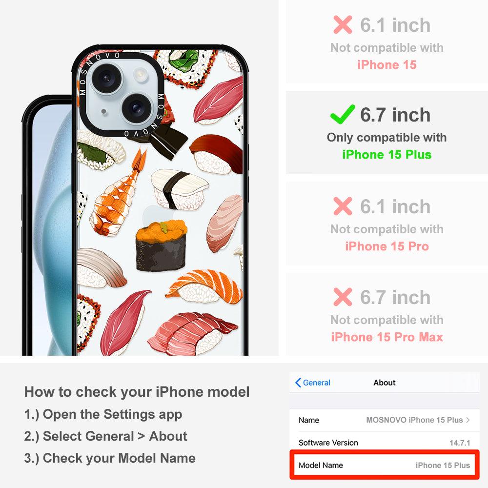 Mixed Sushi Phone Case - iPhone 15 Plus Case - MOSNOVO