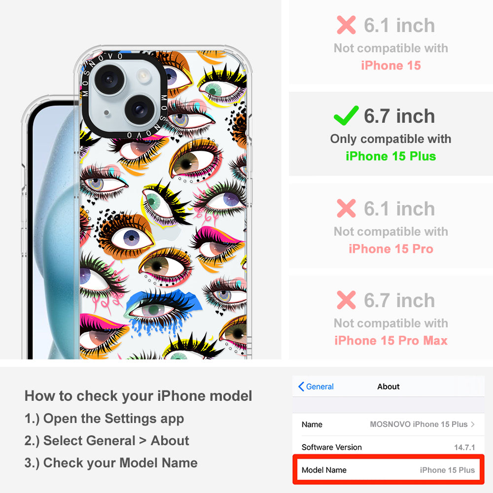 Eyes Phone Case - iPhone 15 Plus Case - MOSNOVO