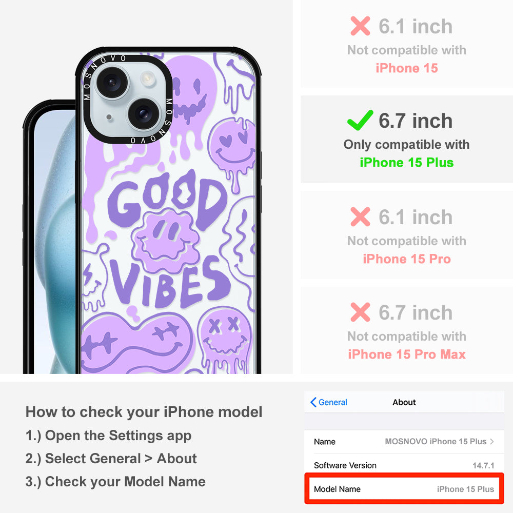 Good Vibes Phone Case - iPhone 15 Plus Case - MOSNOVO