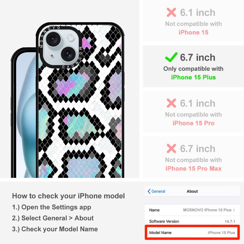 Aurora Snake Print Phone Case - iPhone 15 Plus Case - MOSNOVO