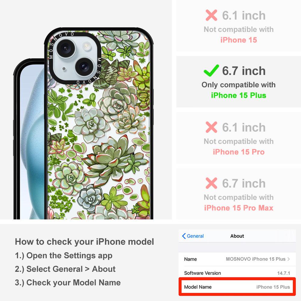 Succulent Phone Case - iPhone 15 Plus Case - MOSNOVO