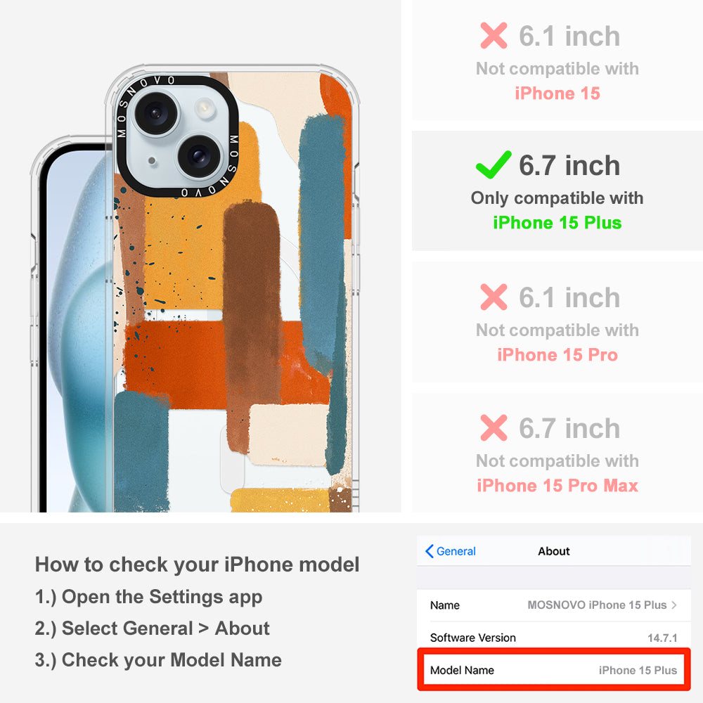 Modern Abstract Artwork Phone Case - iPhone 15 Plus Case - MOSNOVO