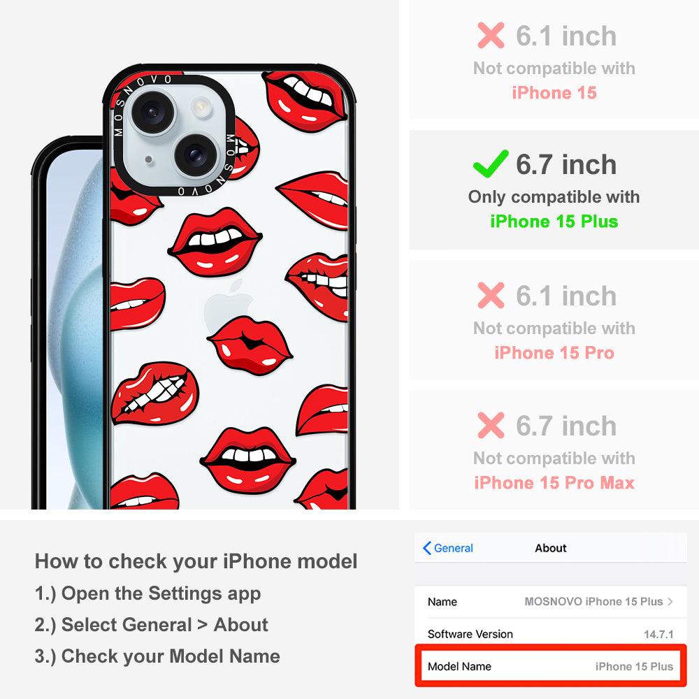 Hot Lips Phone Case - iPhone 15 Plus Case - MOSNOVO