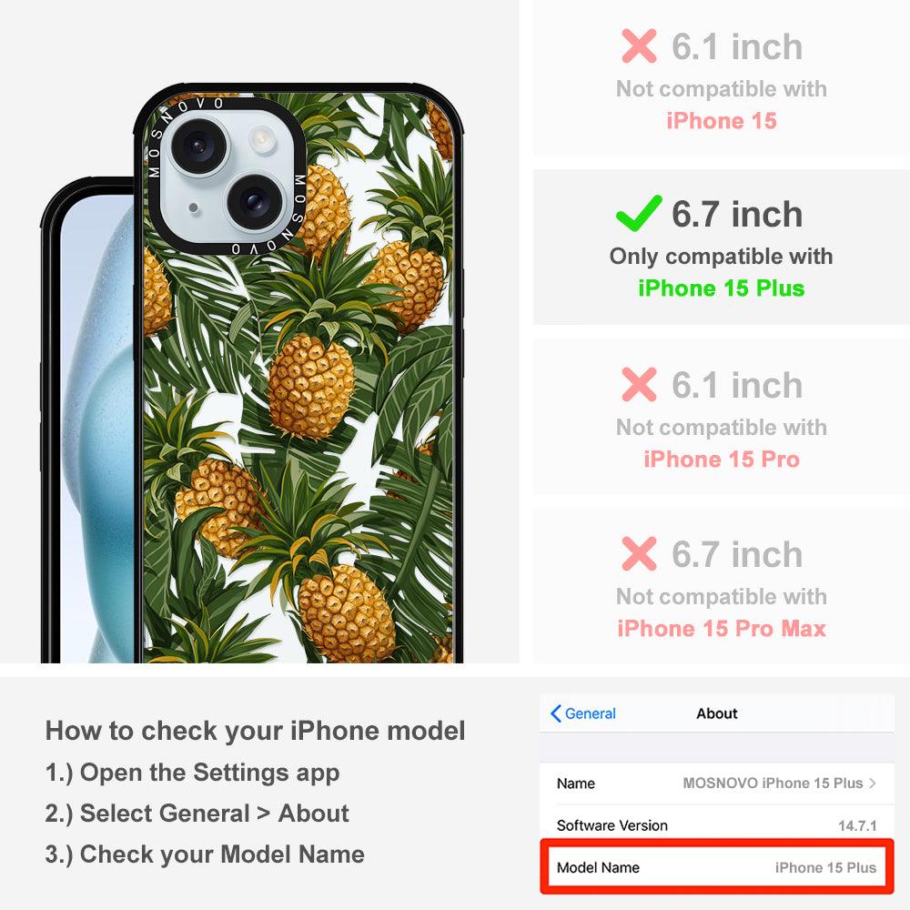 Pineapple Botany Phone Case - iPhone 15 Plus Case - MOSNOVO
