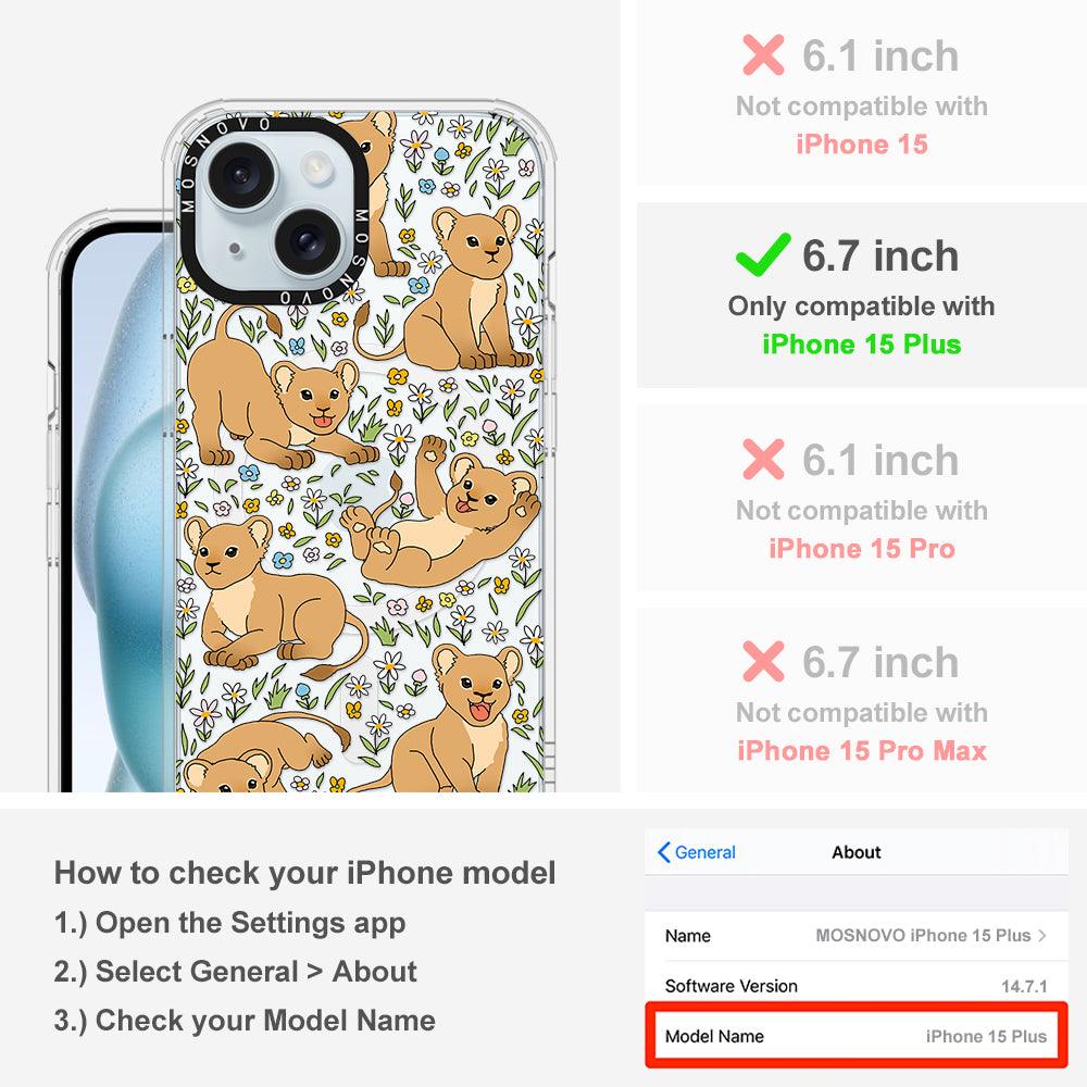 Cute Lion Phone Case - iPhone 15 Plus Case - MOSNOVO