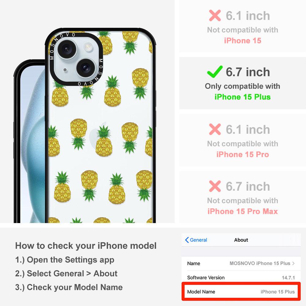 Cute Pineapples Phone Case - iPhone 15 Plus Case - MOSNOVO