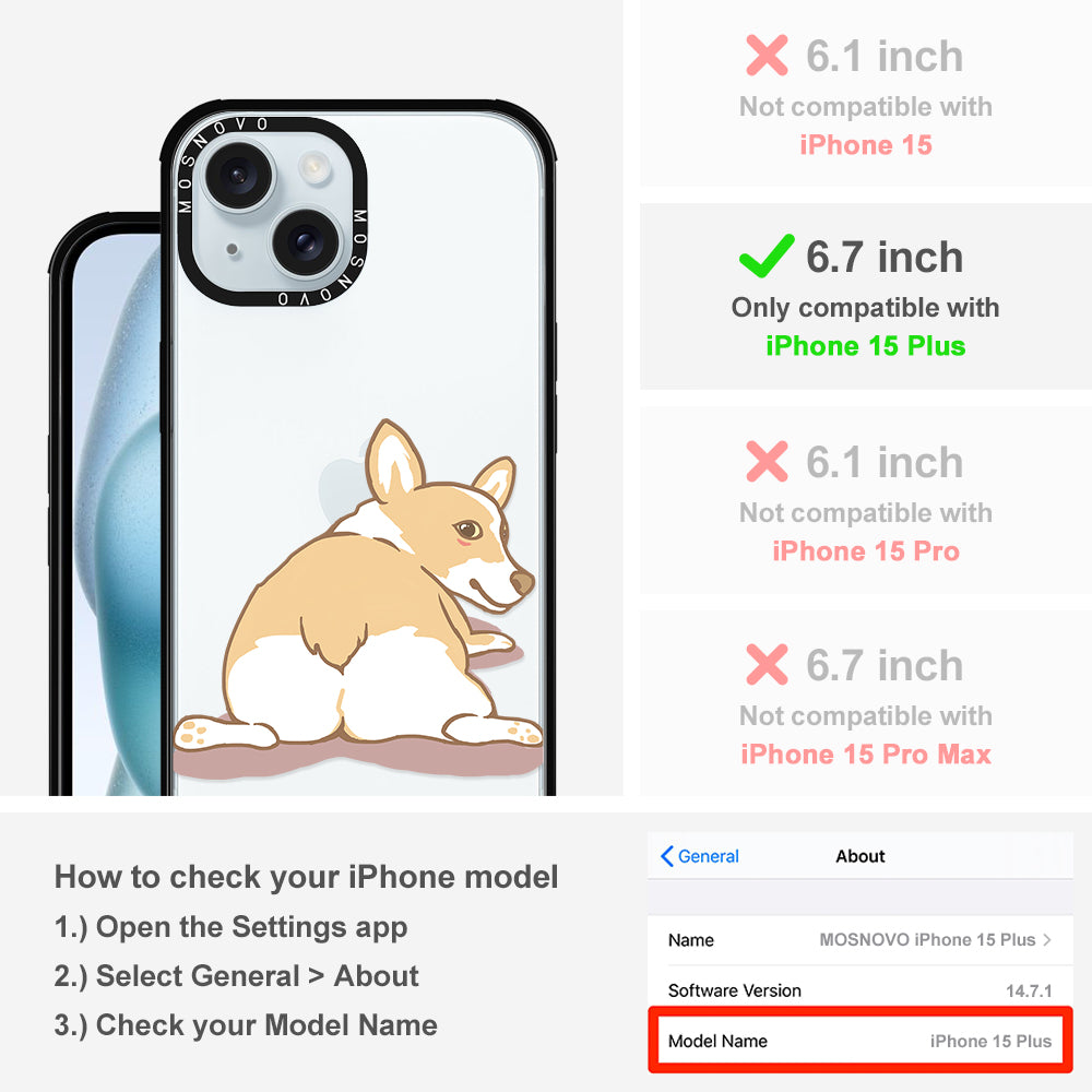 Corgi Dog Phone Case - iPhone 15 Plus Case - MOSNOVO